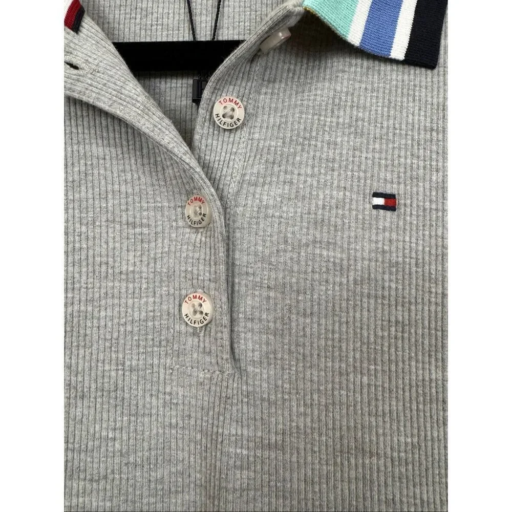 Tommy Hilfiger Rainbow Collar Polo Dress - Size Small
